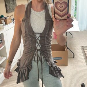 Burning man burlesque ruffle top